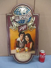 RARE Vtg  1977 Schlitz Beer SPANISH BAR SIGN  La Cerveza Que Se Toma Con Orgullo