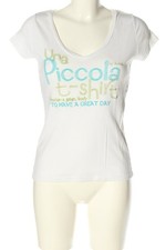 ZARA T-shirt Donna Camicia Taglia IT 44 bianco-turchese-verde stile casual
