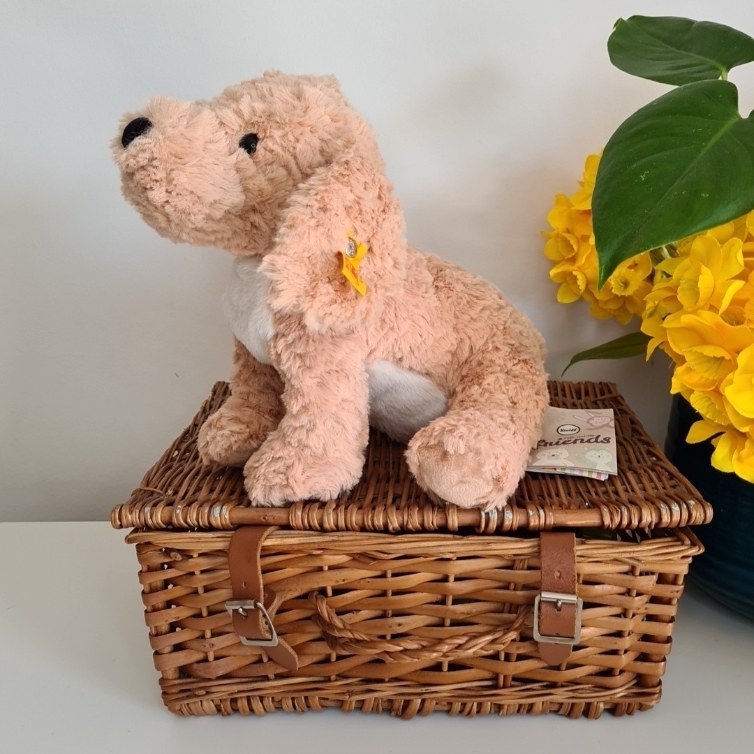 STEIFF Berno Goldendoodle Dog 26cm Beige plush soft toy gift With