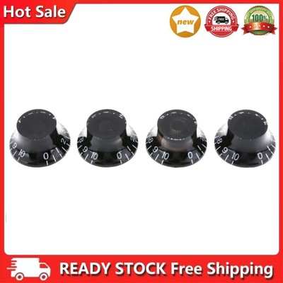 4pcs Transparent Acrylic Electric Guitar Bass Volume Knob Potentiometer Cap