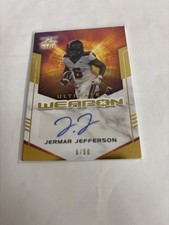 2021 Leaf Ultimate Draft Gold - Ultimate Weapon Autographs Jermar Jefferson 6/50