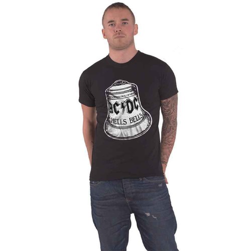 AC/DC T Shirt Hells Bells Classic Distressed Band Logo offiziell Unisex ...