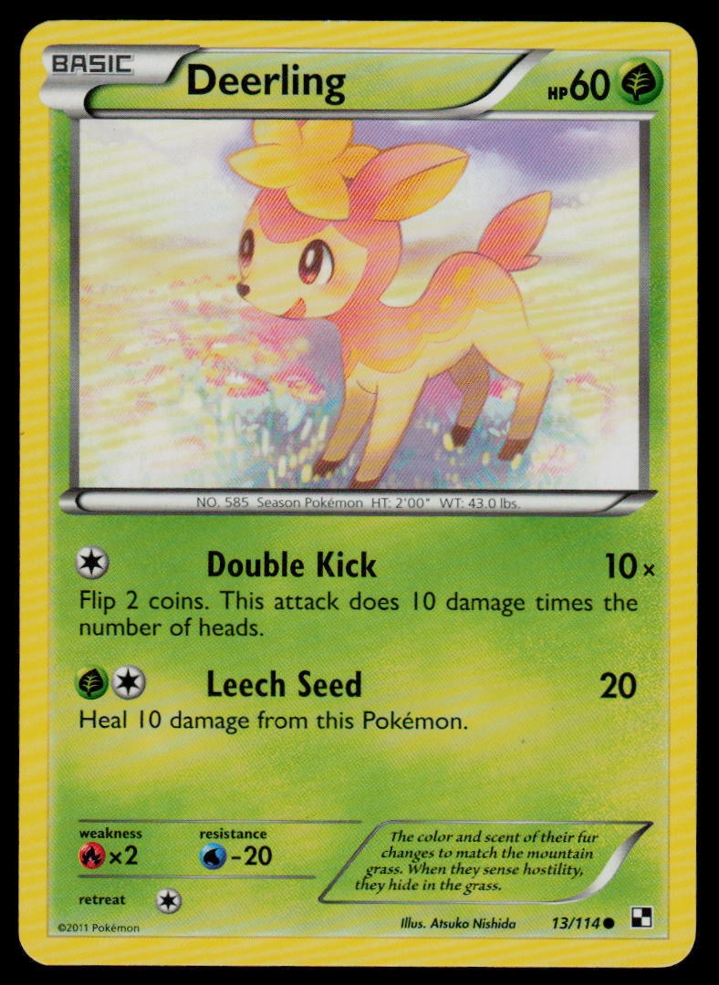 Deerling #13/114 Black and White Common Pokemon TCG NM