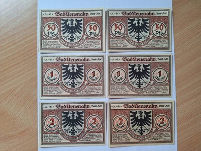 Notgeld Bad Neuenahr 1922 zwei Sets a 50 Pf/ 1 Mk/ 2 Mk gut erhalten (P13) - Bild 1 von 2