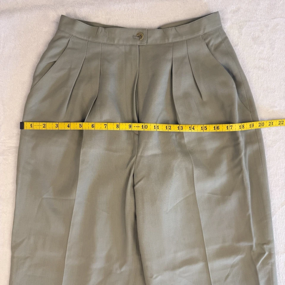 Pantalones de vestir plisados de lana Jones New York de colección 6 Old Money clásicos verdes grises Foto 4 de 4