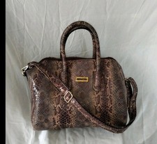 Borsa Laura Biagiotti Forma Bauletto Pitonata Ecopelle Tracolla E Due Manici
