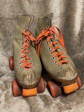 Vintage Riedell Tan Rental Roller Skates Size 8 RC Skates Plates