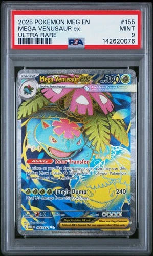 2025 POKEMON MEG EN-MEGA EVOLUTION ULTRA RARE #155 MEGA VENUSAUR EX PSA 9
