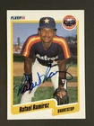 Rafael Ramirez Autograph Signed 1990 Fleer Houston Astros