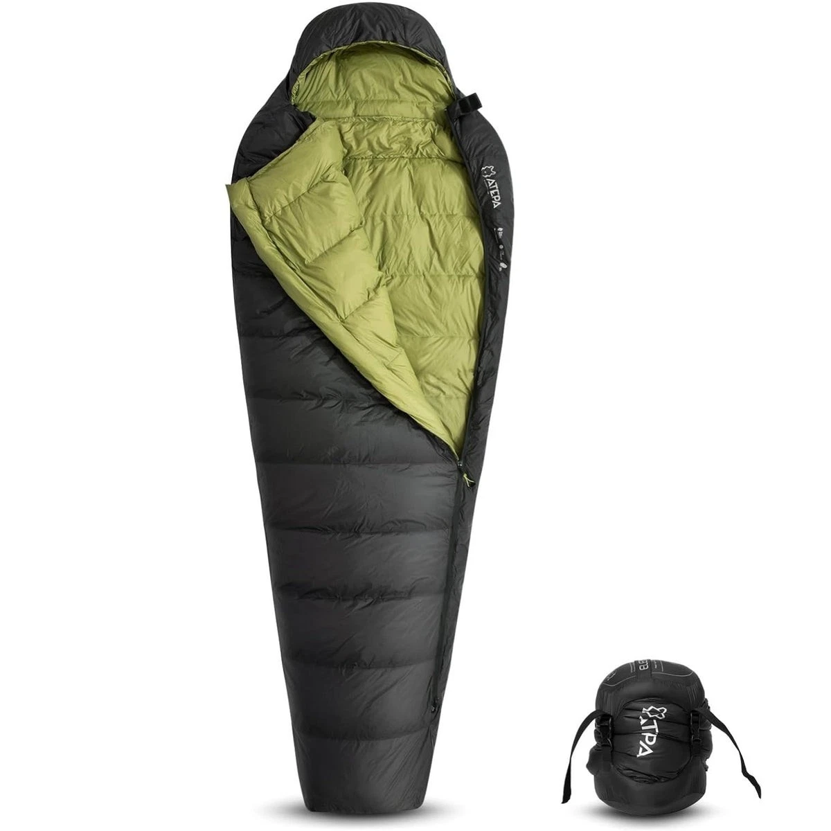 Atepa Elements 450 Coldmaster 450 Down Mummy Black Zip Sleeping Bag 9-42.8°F
Opens in a new window o
