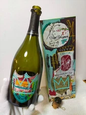 (empty) Dom Perignon 2015 Jean Michael basquiat Edition Limited Bottle Blue Rare