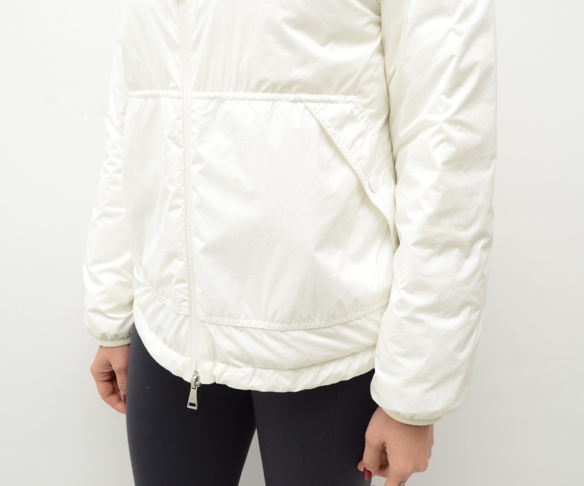 ブルゾン MONCLER Women Bomber Jackets 098 1A000 20 597YF034 White Women's Moncler Menchib Down Puffer Jacket Bomber White Size