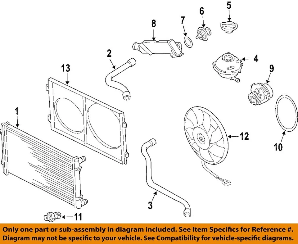 Used Engine Coolant Reservoir fits: 2015 Audi Q3  Grade A - Image 3 of 4