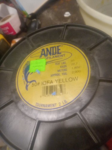 ANDE IGFA Monofilament Line 2LB Spool 2000yrds Yellow - Picture 3 of 4