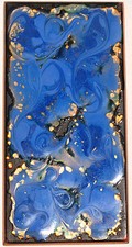 Bild Kunst DDR Email Kupfer PGH DDR Ostalgie Schmuck Deko Design 50er 60er Blau