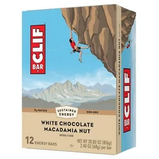 Clif Bar - White Chocolate Macadamia Nut Flavor - Made with Organic Oats - 9g