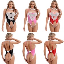 Women Nightwear Naughty Leotard Erotic Bodysuit Cosplay Sleepwear Camisole Maid