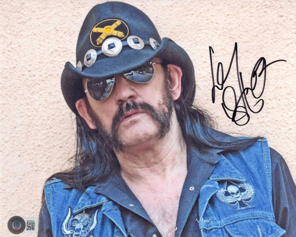 Lemmy Kilmister Motorhead Signed Autograph 8x10 Photo w/ Beckett