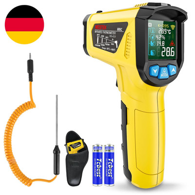 Infrarot Thermometer Laser MESTEK Temperaturmessgerät Mit K-Sonde IR Pyrometer -