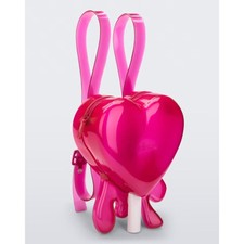 Nwt Mini Melissa Clear Pink Jelly Pop Bag Melting Heart Adorable