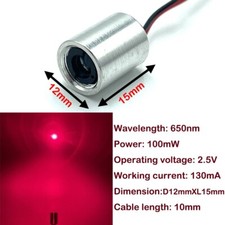 Red 650nm 100mW Laser Diode Module for Lawn Lights Stage Lights Dot Laser Light