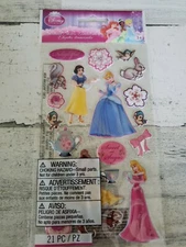 DISNEY PRINCESS SWEET AS SUGAR PUFFY Dimensional Stickers EK Success DPSASPF