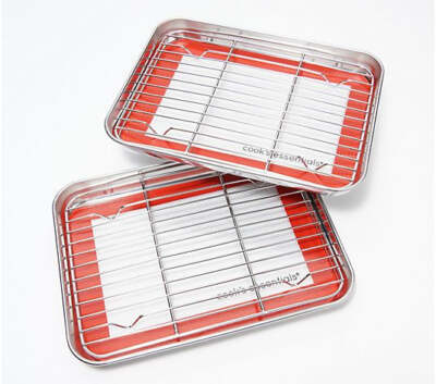 Cook's Essentials. 6-pc Mini Sheet Pan Set with Accessories