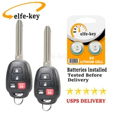2 for 2012 2013 2014 Toyota Camry Smart Remote Key Fob 4 Button HYQ12BDM G Chip