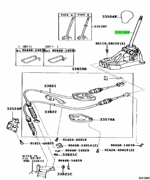 TOYOTA VITZ Echo Lever Shift Genuine JDM OEM 33530-52010 - Image 2 of 2
