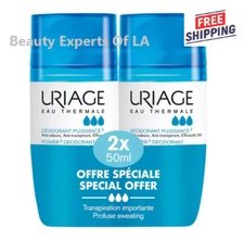 2 X Uriage Power 3 Anti-Odor Antiperspirant Roll On Deodorant 50mI Exp 10/2027