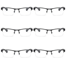 6 PK Men Blue Light Blocker Reading Glasses Anti Blue Light Spring Hinge Readers