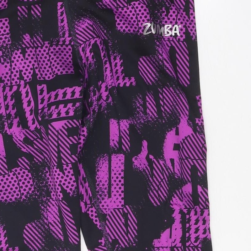 Womens Purple Polyester Blend Compression Legging… - image 10