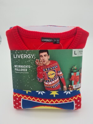Livergy  Herren Pulli Lidl 2023 Weihnachtspulli Neu Gr.L Strickpulli