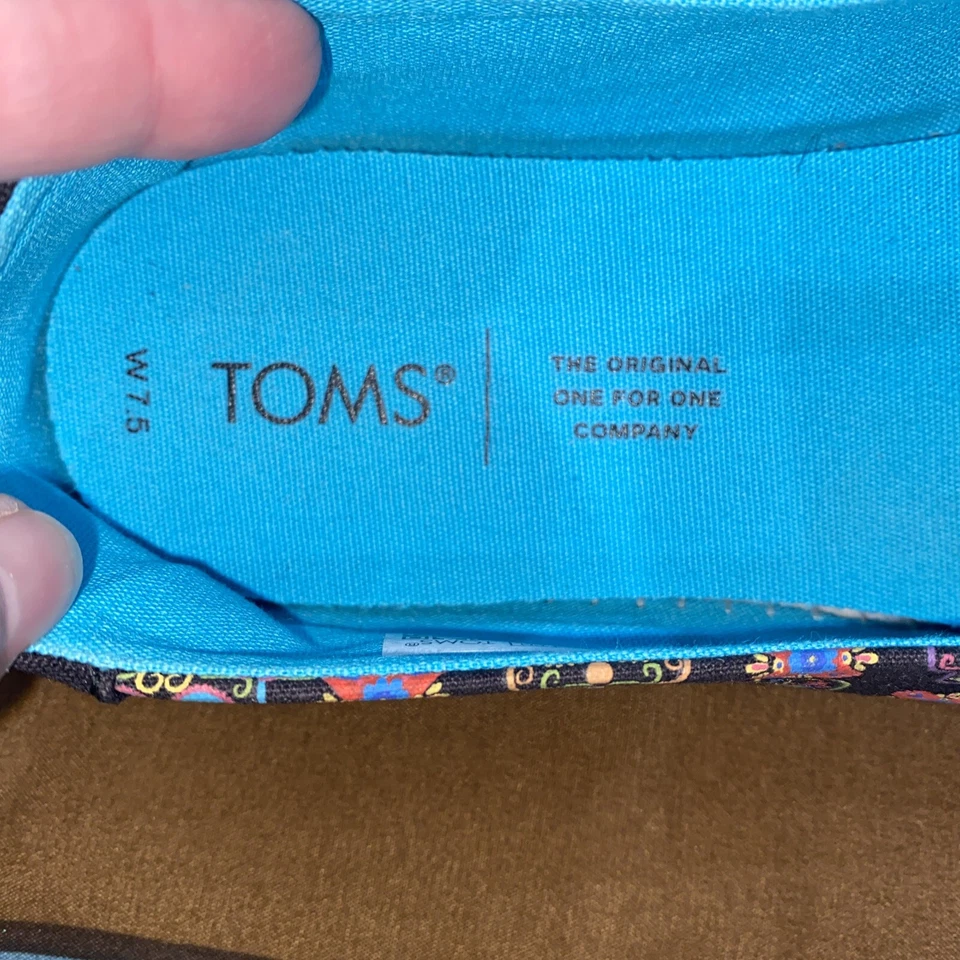 Zapatos de mujer Toms Día de los Muertos Día de los Muertos GLOW Alpargata Talla 7.5 EE. UU. Foto 2 de 4