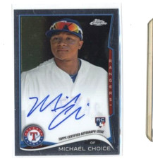 Michael Choice  2014 Topps Chrome Rookie Certified Autograph Auto Card