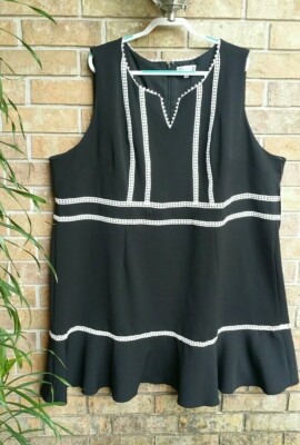 NANETTE LEPORE 30 Dia co Black Dress Marietta Lace Marshmallow spring bloom Plus