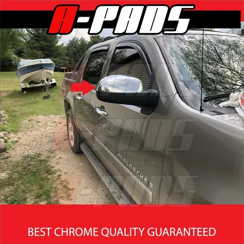 FOR 2007~08 09 10 11 12 CADILLAC ESCALADE, CHEVY AVALANCHE CHROME MIRROR COVER