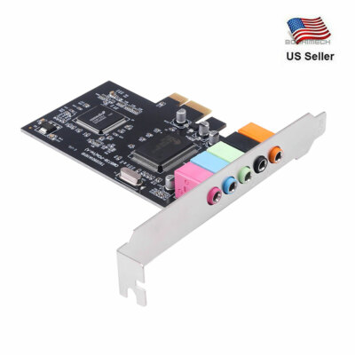 #ad #ad PCI E Express 5.1 Ch 6 Channel Audio Digital Sound Card $16.98