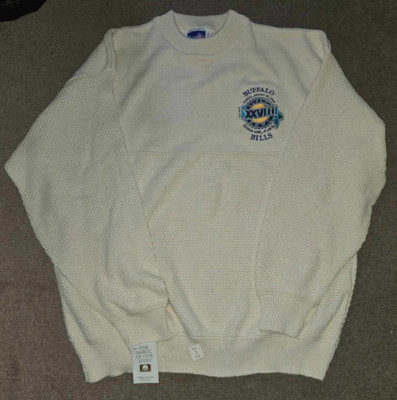 NWT Super Bowl XXVIII Buffalo Bills Nutmeg Sweater Large