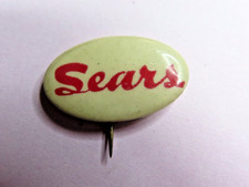 Vintage PINBACK BUTTON*SEARS*oval*SEARS & ROEBUCK CO*pin back * J6