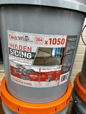 DeckWise Hidden Stainless Steel Siding Fasteners 105 Piece Kit - Clips & Screws.