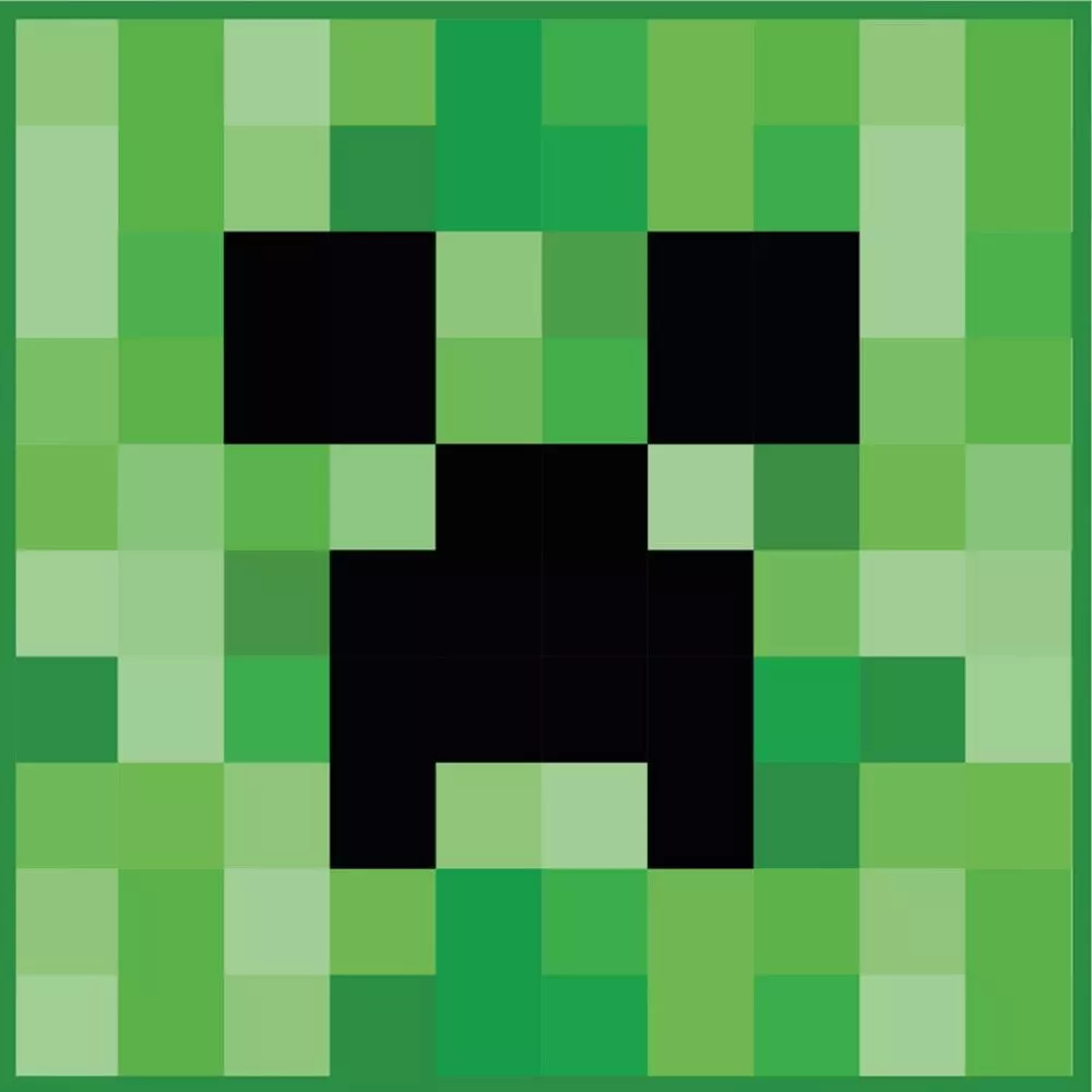 Minecraft Creeper Area Rug | Creeper Rug | 39-Inch Square Area Rug