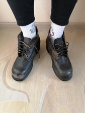 Vintage Men Worker Boots Shoes Leather Heavy Duty Work Safety Show Punk Rock