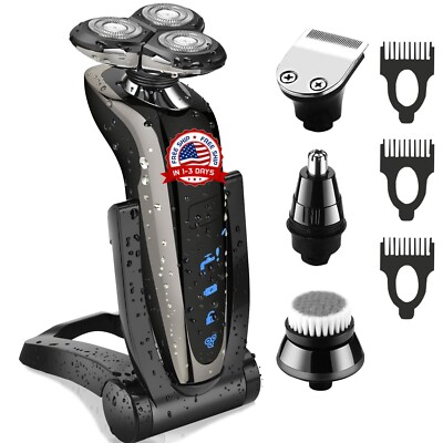 Maquina De Afeitar Para Hombre Profesional Afeitadora Electrica USB  Impermeable