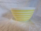 Pyrex Yellow Stripe Mixing Bowl 402 Made In USA 1 1/2 Qt. VINTAGE