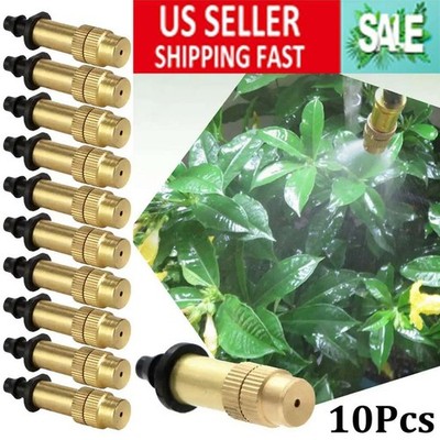 10X Adjustable Copper Spray Nozzle Garden Patio Water Mister Air Misting Cooling