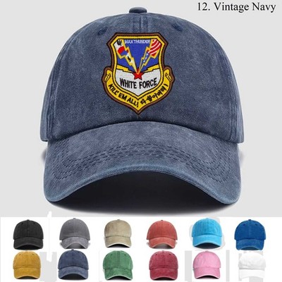 Customized Embroidered Hat 25th Fighter Squadron Max Thunder White Force, Gift