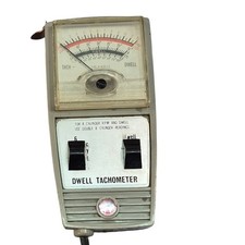 Vintage Analog Dwell Tachometer Engine Diagnostic Tool 4 6 8 Cylinder Rpm Tester