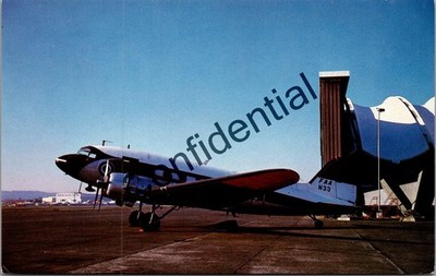 Airplane Postcard Federal Aviation Administration Douglas DC-3 FAA Plane W737