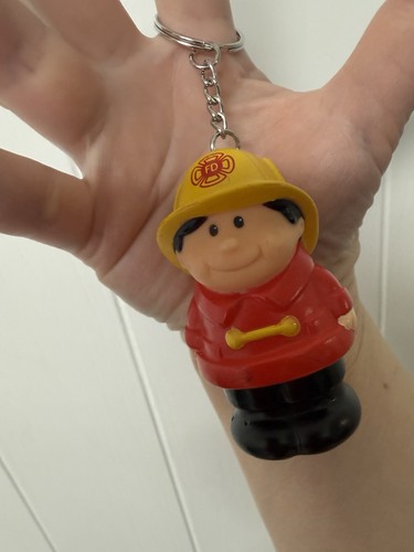 Vintage Fisher Price Little People Fireman Keychain/Bagchain